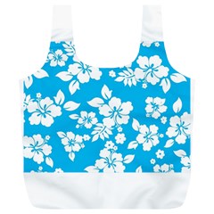 Light Blue Hawaiian Full Print Recycle Bags (l)  by AlohaStore