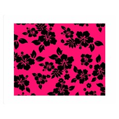 Dark Pink Hawaiian Double Sided Flano Blanket (medium)  by AlohaStore