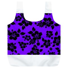 Violet Dark Hawaiian Full Print Recycle Bags (l)  by AlohaStore