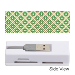 Crisscross Pastel Green Beige Memory Card Reader (stick)  by BrightVibesDesign