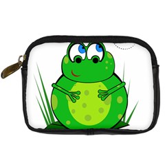 Green Frog Digital Camera Cases by Valentinaart
