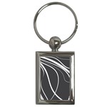 Black and white elegant design Key Chains (Rectangle) 