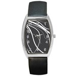 Black and white elegant design Barrel Style Metal Watch