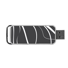 Black And White Elegant Design Portable Usb Flash (one Side) by Valentinaart