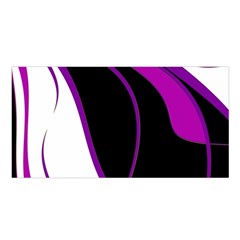 Purple Elegant Lines Satin Shawl by Valentinaart