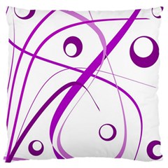 Purple Elegant Design Large Cushion Case (one Side)