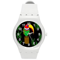 Toucan Round Plastic Sport Watch (m) by Valentinaart