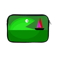 Green Monster Fish Apple Ipad Mini Zipper Cases by Valentinaart