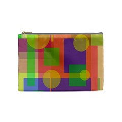 Colorful Geometrical Design Cosmetic Bag (medium)  by Valentinaart