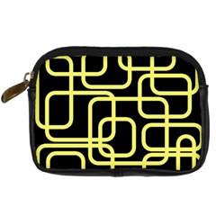 Yellow And Black Decorative Design Digital Camera Cases by Valentinaart