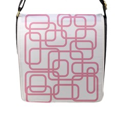 Pink Elegant Design Flap Messenger Bag (l)  by Valentinaart