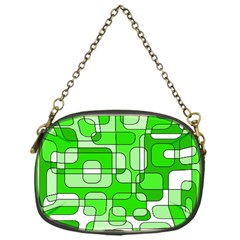 Green Decorative Abstraction  Chain Purses (one Side)  by Valentinaart