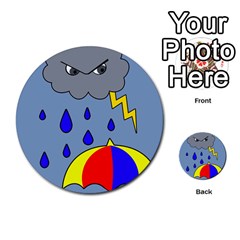 Rainy Day Multi-purpose Cards (round)  by Valentinaart