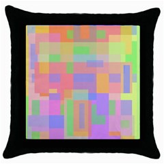 Pastel Decorative Design Throw Pillow Case (black) by Valentinaart