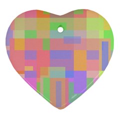 Pastel Decorative Design Heart Ornament (2 Sides) by Valentinaart