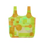 Green and orange decorative design Full Print Recycle Bags (S)  Front