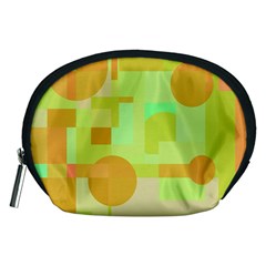 Green And Orange Decorative Design Accessory Pouches (medium)  by Valentinaart