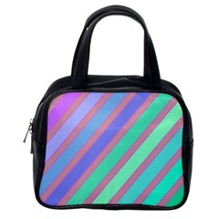 Pastel Colorful Lines Classic Handbags (one Side) by Valentinaart