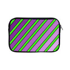 Purple And Green Lines Apple Ipad Mini Zipper Cases by Valentinaart