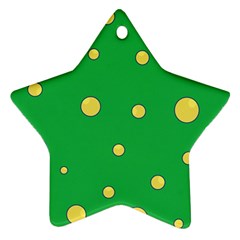 Yellow Bubbles Ornament (star)  by Valentinaart