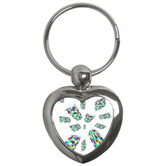 Colorful Abstraction Key Chains (heart)  by Valentinaart