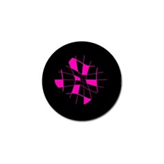 Pink Abstract Flower Golf Ball Marker (4 Pack) by Valentinaart
