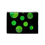 Green circles Cosmetic Bag (Medium)  Back