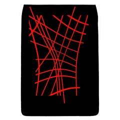 Neon Red Abstraction Flap Covers (l)  by Valentinaart