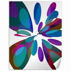 Blue Abstract Flower Canvas 18  X 24   by Valentinaart
