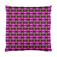 Pretty Pink Flower Pattern Standard Cushion Case (one Side) by BrightVibesDesign