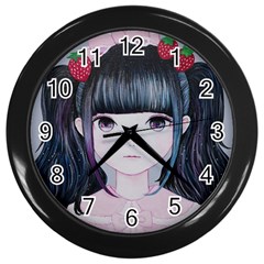 Nakayoshi Strawberry Wall Clocks (black)