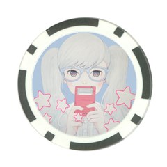 Gamegirl Girl Play With Star Poker Chip Card Guards