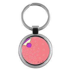 Pink Abstraction Key Chains (round)  by Valentinaart