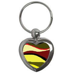 Decorative Abstract Design Key Chains (heart)  by Valentinaart