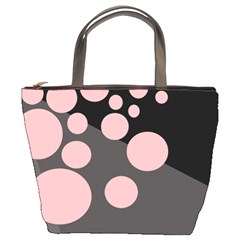 Pink Dots Bucket Bags by Valentinaart