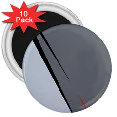 Elegant Gray 3  Magnets (10 Pack)  by Valentinaart