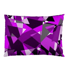 Purple Broken Glass Pillow Case (two Sides) by Valentinaart