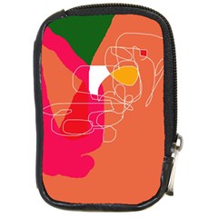 Orange Abstraction Compact Camera Cases by Valentinaart
