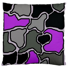 Purple And Gray Abstraction Large Flano Cushion Case (one Side) by Valentinaart