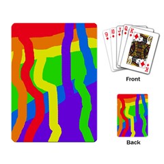 Rainbow Abstraction Playing Card by Valentinaart