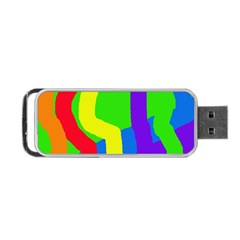 Rainbow Abstraction Portable Usb Flash (one Side) by Valentinaart
