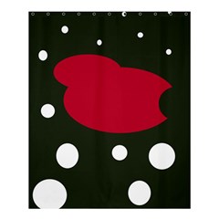 Red, Black And White Abstraction Shower Curtain 60  X 72  (medium)  by Valentinaart