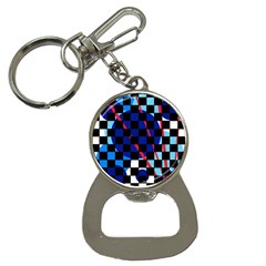 Blue Abstraction Bottle Opener Key Chains by Valentinaart