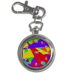 Colorful Abstract Design Key Chain Watches by Valentinaart