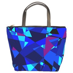Blue Broken Glass Bucket Bags by Valentinaart