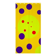 Yellow And Purple Dots Shower Curtain 36  X 72  (stall)  by Valentinaart