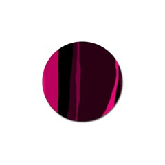 Pink And Black Lines Golf Ball Marker by Valentinaart
