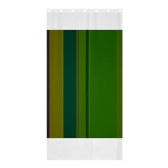 Green Elegant Lines Shower Curtain 36  X 72  (stall)  by Valentinaart
