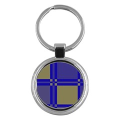 Blue Design Key Chains (round)  by Valentinaart