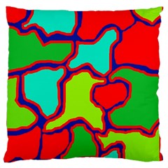 Colorful Abstract Design Large Cushion Case (two Sides) by Valentinaart